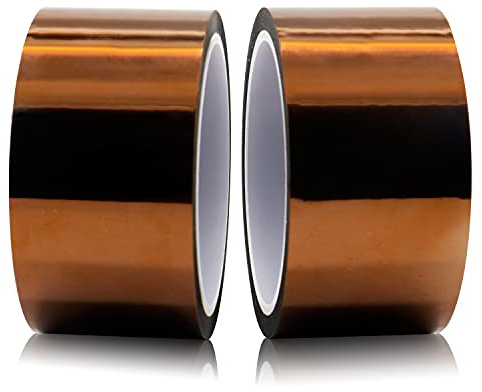 BOMEI PACK 2 Stücke 50mmx33m Tape, Hohe Temp Tape, Hohen Temperaturen Hitzebeständig Polyimid Film Klebeband Für Sublimationsdruck