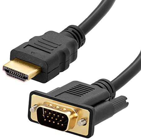 HDMI Stecker auf VGA Stecker KABEL 1,8 m Vergoldet