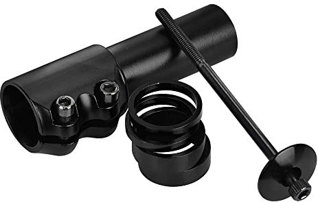 ZhuiKun Fahrrad Vorbau Riser Höhenadapter Vorbauten Lenkererhöhung Aluminium Fahrradlenker Erhöhung für 28.6mm 1 1/8 - Schwarz 1,12cm