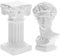 HOMSFOU 1 Juego Adornos De Estatua Miguel Ángel David Cabeza Figuras De Columnas Griegas Soporte De Pilar Romano Decoración De Acentos del Hogar Retrato Estatua Modelo Busto Valor