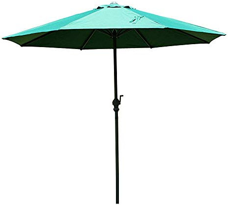 NOALED Ombrellone da Giardino per Esterni | 2,7 m | con manovella/Rotondo/Protezione UV/Antipioggia, Parasole Compatto per Spiaggia/Gazebo/Balcone/terrazza/tavolino/Pesca