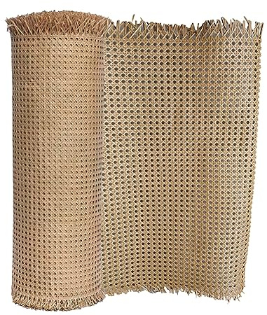 DAZZLEEX Correa de bastón de mimbre, rollo de malla de ratán, material de caña para sillas, 50 cm x 2 m