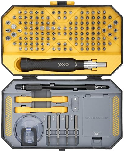 sexyhot 145 in 1 Professionali Set Cacciaviti Precisione Magnetici, Mini Giraviti Precisione per Orologiaio, PC, Cellulare, Elettronica,Occhiali-Magnetici, Multifunzione