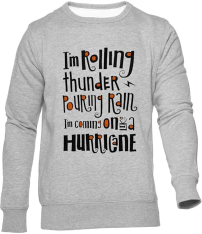 Generisch Hells Bells Unisex Jumper Herren Dammen Grau Rundhals Lange Ärmel Sweatshirt Men's Womens Grey Crew Neck Long Sleeves