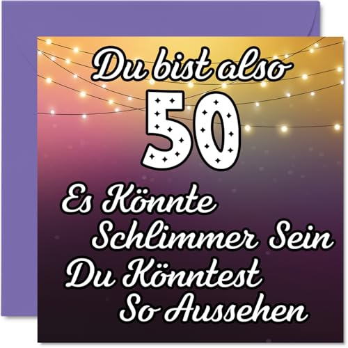Stuff4 50. Geburtstagskarte Lustig für Frau Mann Sie Ihn