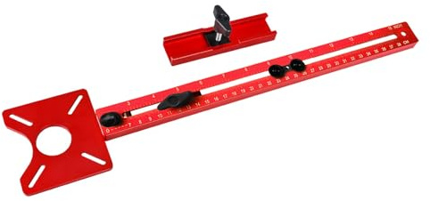 4-in-1-Fräsrillenhalterung, Fräsfräsenführung, Schrank-Hardware-Vorrichtung, Aluminium-Frästisch-Einsatzplatte mit automatischem Körner für Holzbearbeitungsbänke (metrisch und Zoll)
