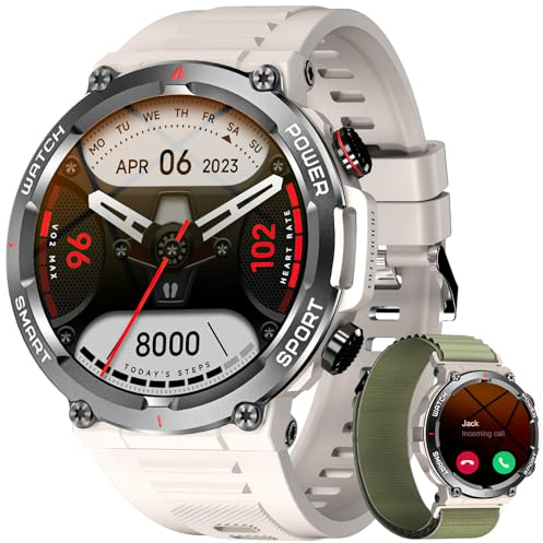 Blackview Smartwatch Uomo Donna, Orologio Intelligente Fitness con Chiamate Bluetooth,1.39 Militari Smart Watch Tracker Attività con 100 Modalità Sportive per Cardiofrequenzimetro,SpO2, Android iOS