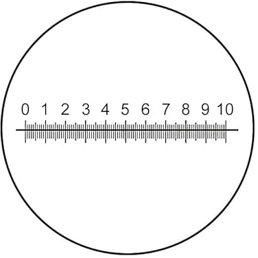 Mikroskop-Zubehör X = 10 mm Okular-Mikrometer für Mikroskop, DIV 0,1 mm Fadenkreuzlinal, horizontale Messung, Okular-Kalibrierung, Durchmesser 20 mm, 29 mm, Haltbarkeit und zuverlässige Leistung