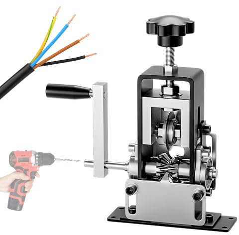 Manual Wire Stripping Machine, Afenau Cable Stripper Machine with Hand Crank or Drill Powered, Portable Wire Stripper Machine, Adjustable Cable Stripping Machine for 1-20 mm Scrap Copper Recycling