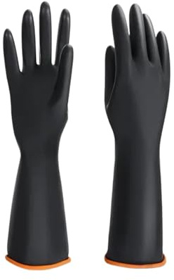 UALXPAO Putzhandschuhe Reinigungshandschuhe, Latexfinger, Schrubben, Gummi, Küche, Geschirrspülen, Küchenutensilien, Waschen, Schrubben, Silikonhandschuhe, Schwarz