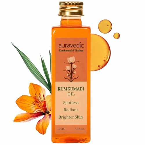 Auravedic Kumkumadi Oil, 100 Ml. Kumkumadi Face oil for Glowing Skin