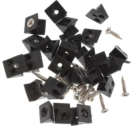 HOMSFOU 100pcs Plastic Drawer Sagging Wedge Drawer Reinforcement Bracket for Dresser Cabinet Bottom Corner Support Fixing Wedges