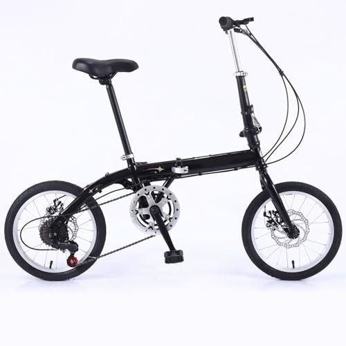 Faltrad Klapprad 16 Zoll Variable Geschwindigkeit Dämpfung Fahrrad Scheibenbremse Student Mountainbike A,16 Zoll