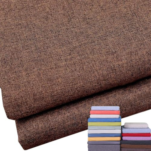 Generisch Sitzkissen Bank Outdoor Bezug, Waschbar Leinen Sitzkissen Stuhl Bankauflage Bezug Mit Reißverschluss, Ersatzbezug für Sitzauflage, Bankkissen Bezug Gartenbank Auflage,Braun,110x45x5cm