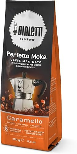 Perfetto Moka Caffè Macinato, Gusto Caramello - 6 x 250 gr = 1,5Kg Caramel