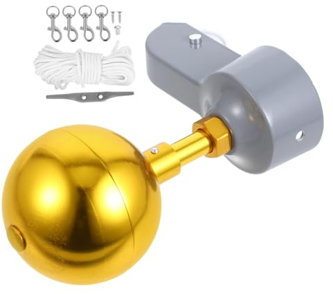 BESTonZON Flagpole Pulley Truck Replacement with Ball Topper Lightweight Compact Flag Pole Cap for Outdoor Use Square Flagpoles Easy Installation for Sports Grounds and