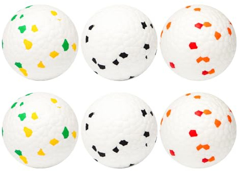 Pilikoll 6 Stück 6cm Hundeball für Große, Mittelgroße, Kleine Hunde | ETPU Unzerstörbarer Interaktiver Ball, Hundespielzeug Unzerstörbar Interaktives Wasserspielzeug