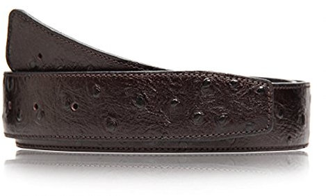 Erdi Ünver Straussenleder Optikin in Braun echt Leder Wendegürtel für Herren & Damen 31mm Breiter Gürtel (105 cm)