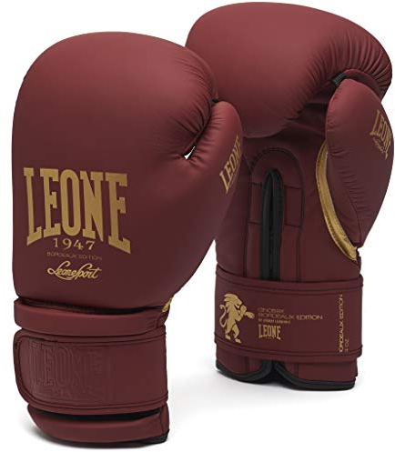 LEONE 1947 Unisex Gn059 Boxing Gloves, Bordeaux, 12 OZ EU