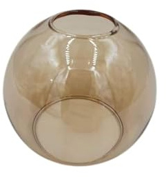 Lampenschirm E14 Glas goldfarben – Ersatzglas Lampenglas Ersatzschirm für Hängelampe Pendelleuchte Deckenleuchte Vintage Retro Modern Leuchten Zubehör Glaslampenschirm Ersatz für E14 Fassung