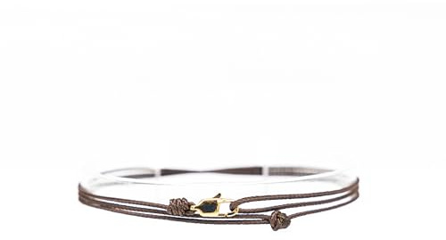 Made by Nami Dünnes Wickel-Fußband für Herren & Damen mit Karabiner-Haken Verschluss - Handmade Männer Fußkettchen - Surfer-Schmuck Herren-Schmuck - 100% Wasserfest & Verstellbar