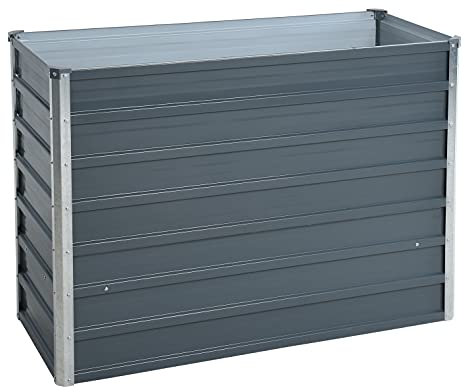 ESTEXO Hochbeet Metall Pflanzbeet Gemüsebeet Stahl Beet Pflanzkasten Blumenbeet Garten Verzinkt Gartenbeet RAL7016 (Anthrazitgrau) 100x40x77 cm