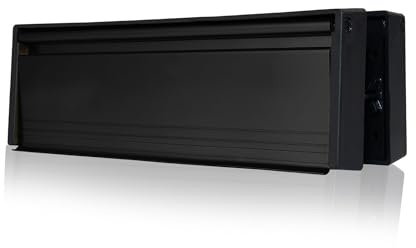 Xfort MailPlate 10 Letterplate Matt Black, Premium Draught Proof Postal Letterbox, Telescopic Sleeved Letter Box for uPVC Doors with 20-40mm Door Thickness.