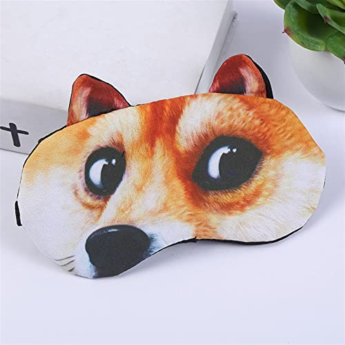 Schlafmaske Schlafmaske Baumwolle Schlafende Augenmaske süße Kinder Cartoon Augenabdeckung Augenbindungen Fahren nach Hause Augen entspannen Sie Masken Okular angemessen (Color : Akita)