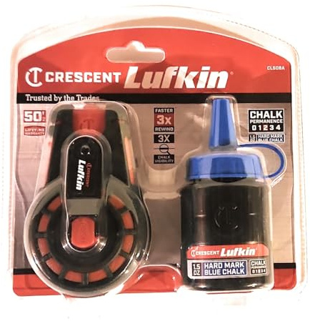 LUFKIN - CHALK & REEL, 50', 1.5OZ HARD BLUE (CL50BA)