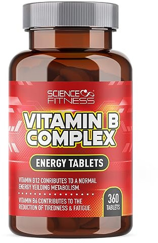 B Complex Vitamins-360 Tablets, Suitable for Vegans B Complex Supplements, B1,B2, B6, B12 with Folic Acid