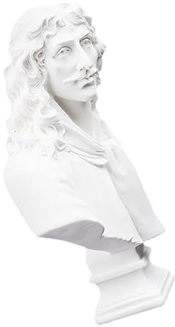 HAPINARY Griechische Büstenstatue Berühmte Künstlerfigur Kunstskulptur Aus Gips Skizze Einer Statue Der Griechischen Mythologie Gipsfigur Schreibtisch Kunsthandwerk Mann Harz Weiß