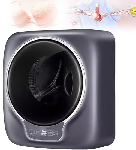 Qiang Machine à Laver Murale Portable 3Kg,Mini Laveuse Entièrement Automatique avec 8 Modes,Lave-Linge Compacte pour Dortoir,Appartement,Chambre Université