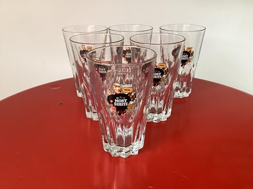 Lot de 6 verres a bière mort subite 25cl neuf