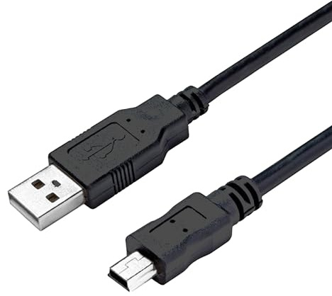 TYGA USB-A to Mini USB 2.0 Cable, 480Mbps, 1m, Black, Pack of 1 | USB-A to Mini USB 2.0 cable for charging and syncing compatible devices, with data transfer speeds up to 480Mbps.