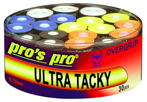 Generisch Pro's Pro 30 STK. Ultra Tacky Overgrip 0,70mm - für Tennis, Badminton, Padel, Squash