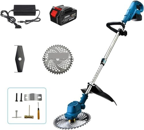 Cortacésped eléctrico inalámbrico de 2000 W, 9 pulgadas, cortadora de césped eléctrica sin escobillas, cortacésped inalámbrico, cortasetos, herramientas de poda de jardín de mano ajustables (color: co