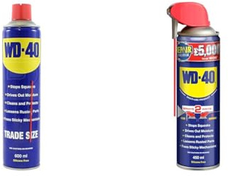 WD-40 Multi-Use Product - 600ml Can - The Ultimate Lubricant, Rust Protection, Penetrant & Multi-Use Smart Straw 450ml Spray Aerosol Can Clean Rust Lubricant, blue