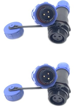 2 connettori per aeronautica SP13 a 3 poli, maschio e femmina femmina cavo connettore IP68 2 pin Aviation maschio per lampade esterne 250 V 13 A