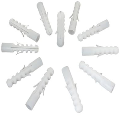CLENEA 100 stücke 5/6/7/8/10/12/14mm Kunststoff Erweitern Nagel Expansion Rohr Rohr Wand Anker Stecker(5mm)
