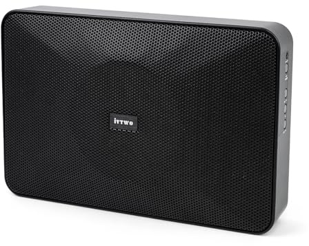 iVTWO Bluetooth Speaker Black 60W, with AUX3.5mm/USB Port for PC and TV, Speaker Can be Hung on The Wall, Suitable for Small Stores (Bluetooth Code/Pin:9898)