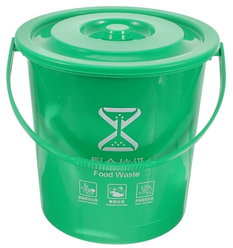 Pattumiera Coperchio 10l in Plastica Verde per Cucina