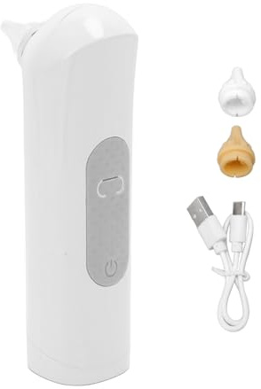 Electronic Ear Water Remover, Ear Dryer Warm Wind 20000RPM Smart Control 4 Wind Speed Electronic Ear Drying Water Remover Inner Ear Fluid Removal Tool for Swimmers Showering (White)