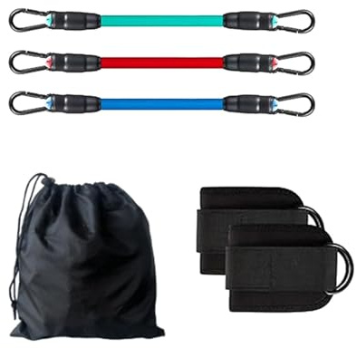 Bandas de resistencia de tobillo con puños, bandas de tobillo para entrenamiento de glúteos, 32 cm