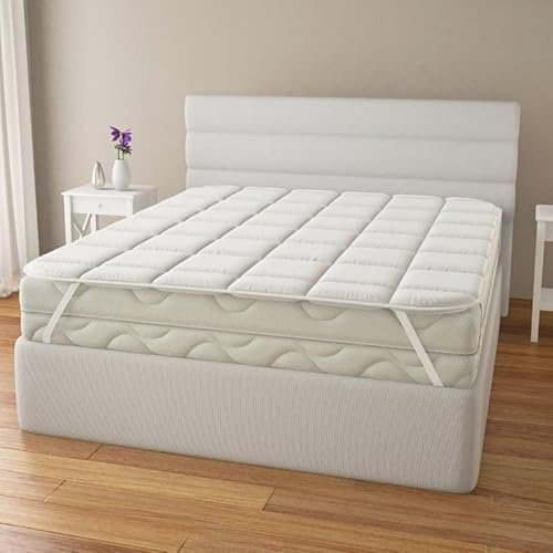 MAXIME MAISON - Topper Matrimoniale 160x190 Trapuntato con Elastici per Fissaggio, Topper Materasso Matrimoniale Imbottitura 700gr/mq, Protegge il Materasso dall'Usura e Migliora la Qualità del Sonno