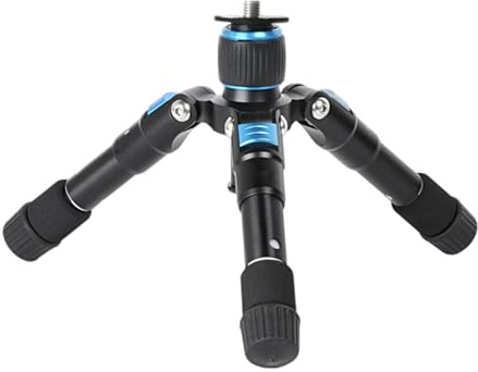 Trípode de mesa plegable de aluminio, altura ajustable de hasta 420 mm, capacidad de 5 kg para cámara réflex digital, teléfono, fotografía, cámara DSLR, trípode de aleación de aluminio