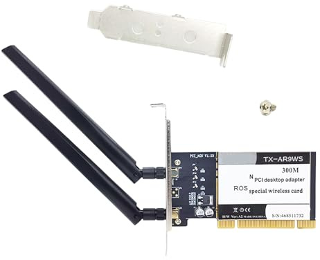 jebyltd AR9223 PCIS 300M 802.11b/g/n Scheda WiFi Interna Budget Adapter 2 4G per Casa/Ufficio Utilizzare Adattatori PCI