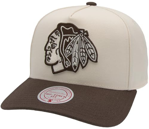 Mitchell & Ness NHL Fashion Basic 2T Pro Snapback Basecap - Chicago Blackhawks, Creme