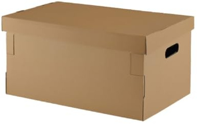 DRW Caja Carton automontable con Tapa 5 Unidades 45x35x20 cm