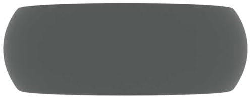 Generico Lavandino Lusso Rotondo Grigio Scuro Opaco 40x15 cm in Ceramica,Articoli di ferramenta,Prodotti Idraulici,Articoli Idraulici,Lavandini,Lavandini Bagno,Grigio,9.6 kg,147005