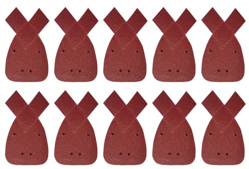 Dapetz ® Mouse Sanding Pads 40 Pcs, Palm Sander Sandpaper Mouse Sanding Sheets Grits 40, 4 Holes Sanding Sheets Fit Black & Decker Detail Hand for Grinding and Polishing Sander